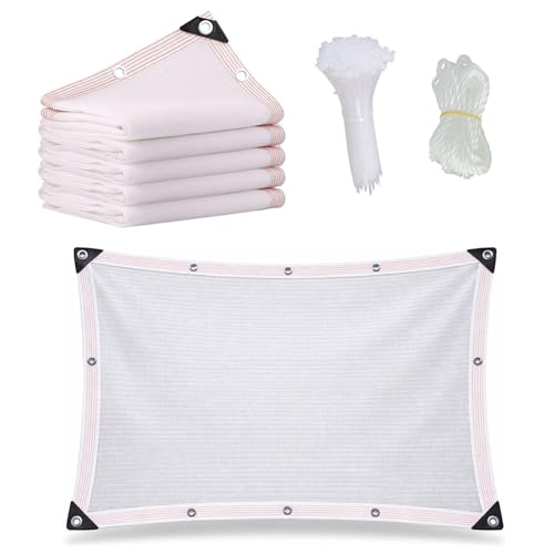 Malla transpirable resistente a rayos UV con ojales para patio e invernaderos 2