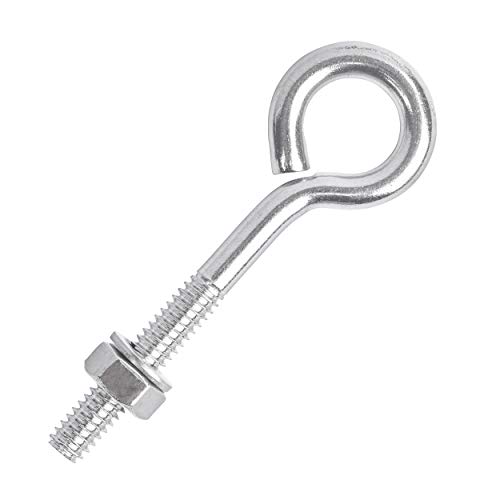 3/8” x 4” Long Stainless Steel Threaded Eyebolts, T316 Marine Grade – Lot of 25