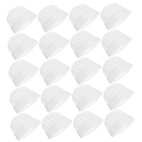 OUNONA 20Pcs Disposable Chef Hats Lightweight Simple White Headgear for Cooking Baking for Boys for Home School and Parties