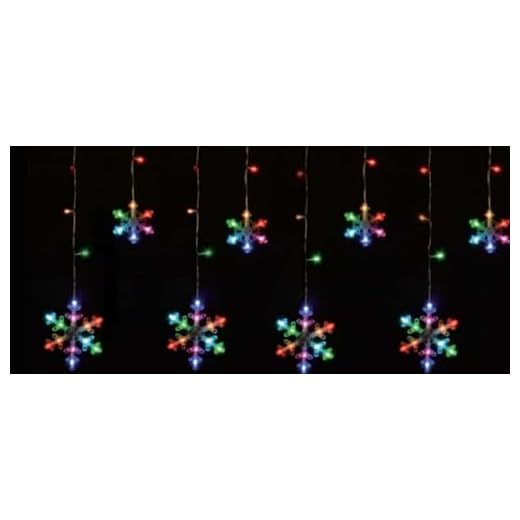 Smart Snowflake Icicle Lights with Remote