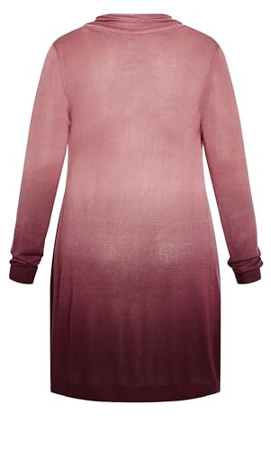 Image of Avenue Women's Plus Size Mina Dip Dye Cardigan