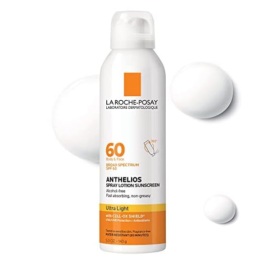 La Roche-Posay Anthelios Ultra-Light Body and Face Sunscreen Spray SPF 60, Alcohol-Free, Oil-Free, Water Resistant, Daily Sun Protection for Sensitive Skin, Easy to Use Spray Sunscreen