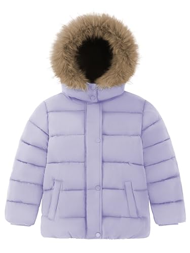 XMWEALTHY Kids Girls Boys Winter Coat with Removable Hood Toddler Warm Puffer Jacket
