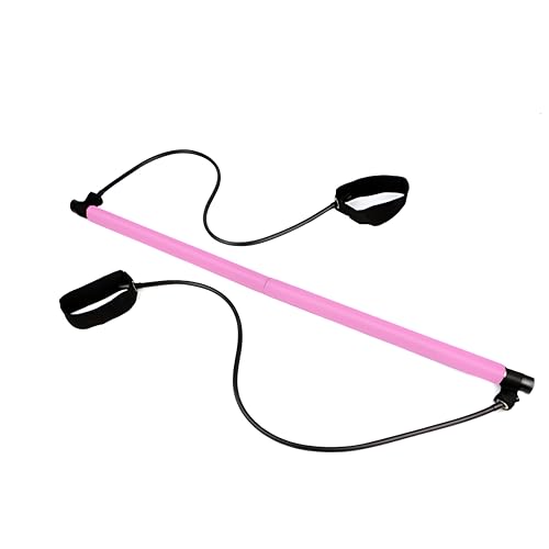 LuxVeno Pilates Bar Kit with Resistance Bands Multifunctional Home Gym Equipment for Small Space Stretched Fusion Toning Bar