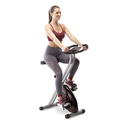CIRCUIT FITNESS Circuit Fitness Folding Upright Exercise Bike with Adjustable Resistance 250 lb. Max. Capacity AMZ-150BK