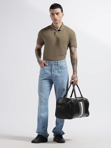 Image of Solid Regular fit Cotton Polo t-Shirt