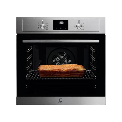 Electrolux COH3H54TX Horno Multifunción con limpieza fácil, 7 funciones, Grill, Calentamiento rápido, Temporizador LED, Seguridad infantil, Cocción en 2 niveles, 72 Litros, Inox, Clase A+