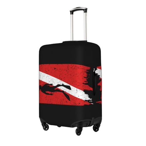 Travel Luggage Cover America Diver Down Flag Vintage Usa Scuba Diving Dive Flag 5 Fashion Washable Baggage Suitcase Protector Fit For Luggage X-Large2