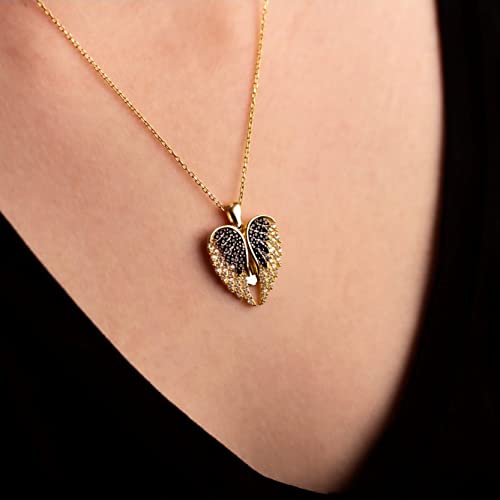 Custom Angel Wings Necklace, Wings Name Necklace, Valentines Gift, Guardian Angel Wing, Personalized Gift For Her, Name Neklace3