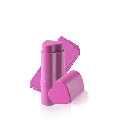 Colorete En Forma De CorazóN En Barra 6 Colores Colorete En Crema Colorete De Acabado Barra De Labios Colorete 3 En 1 Multiusos En Barra (06, Talla única)