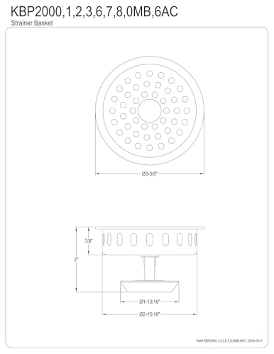 Colador de Canasta para Fregadero de Cocina Kingston Brass miniatura 2