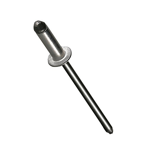 TCHHardware 100 Pack Pop Blind Rivet 3/32" x 0.225" - Aluminium with Steel Mandrel Dome Head - AD32BS