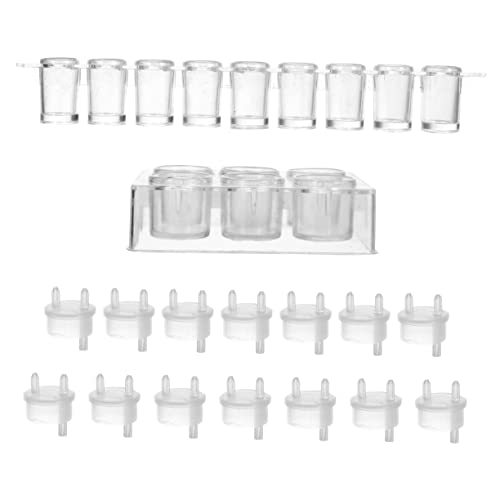 JEWEDECO 17-Piece Plastic Well Plate Set Reaction Plate for Chemistry Lab Spot Reaction Accessory Deep Well Experiment Board Supply