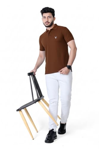 Image of Men's Premium Polo T-Shirt | Classic Collar | Smooth Finish | Half Sleeve Casual Wear (XS to 3XL)