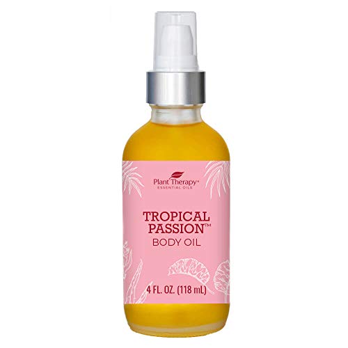 Plant Therapy Tropical Passion Body Oil 4 oz Hydrating and Rejuvenating, Filled with Vitamins, Minerals & Unsaturated Fatty Acids