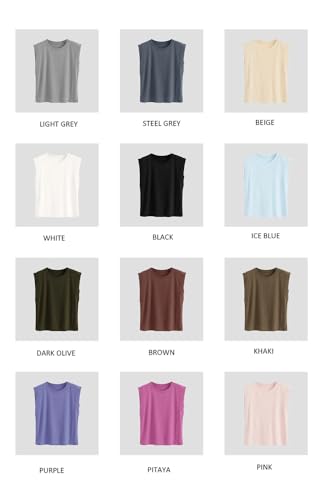 Solid Color Cotton and Linen Vest Women's Round Neck Sleeveless Comfortable Lightweight Casual Top4