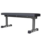 REP Fitness Banco Plano para Levantamiento de Pesas FB-3000-1,000 LB Calificación Negro