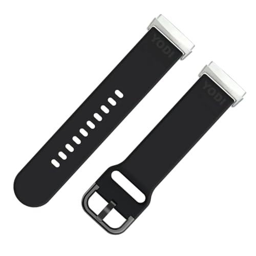 Image of YODI Watch Band Compatible with Fitbit Versa 4 / Fit bit Versa 3 / Fitbit Sense /Sense 2 Band, Soft Replacement Silicone Wristband for Women Flexible Waterproof Sport Watch Strap for Men Large