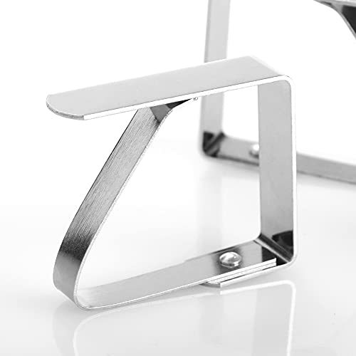 COM-FOUR® 16x Clip per Tovaglie in Acciaio