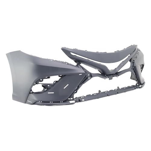 Image of Compatible with Toyota Camry 2021-2023 Front Bumper Cover | Primed, Without Parking Sensor Holes, Sedan, Ready to Paint, OEM 521190X954, TO1000471