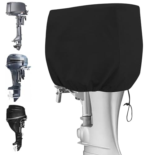 WANDGU - WANDGU Couverture hors-bord couverture moteur bateau : 100-150HP 600D hors-bord housse de protection avec revêtement UV, housse de protection pour moteur hors-bord semi-couverture, 74 x 45 x 58 cm