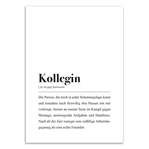 Kollegin Definition: DIN A4 Plakat