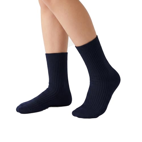 4112 Calcetines de Niño Canalé 100% Algodón Antialérgico – Transpirables, Puño No Aprieta, Talón y Puntera Reforzados, Hechos en España – Ferry’s (FR/ES, Números, 34, 36, Regular, Marino)
