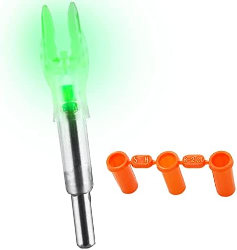Ellen Archery 6-Pack X Lighted Nock Universal LED S Nock Fit Arrows .204 .233 .244 .246 Inside Diameter Automatically Bowstring Screwdriver Included