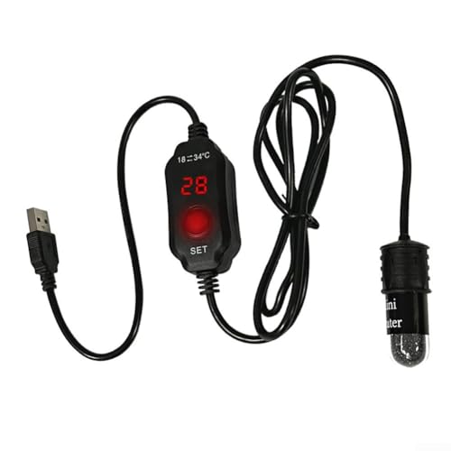 Calentador de acuario USB compacto y eficiente para tortugas y ranas, diseñado para mantener temperaturas óptimas del agua