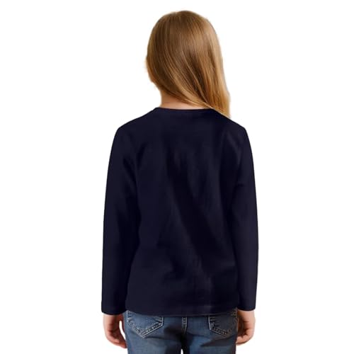 Soft Girls T-Shirt with Front Knot,Loose Stretch Teens Tees,Crew Neck Girls Long Sleeve Shirts2