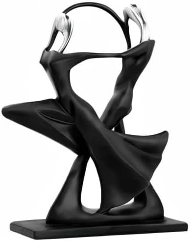 Miniatura 8 de DreamsEden Escultura romántica de baile para parejas, estatua de aniversario, boda, adorno abstracto, decoración para el hogar y la oficina (doble