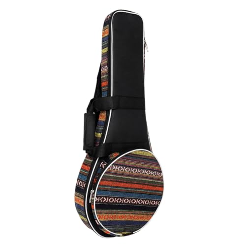 Mikinona Mandolinentasche Nationalstil mit Verstellbaren Trägern Gepolstert Robuster Schutz Praktische Hand Rucksackfunktion für Reisen und Sicheren Instrumententransport