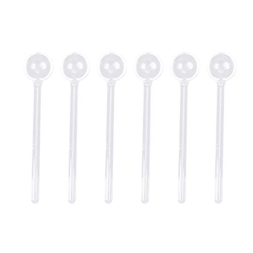 UPKOCH 6 cucchiaini in Vetro da caffè, Dessert, tè, Cucchiaio per Gelato, Cucchiaio per caffè, tè, marmellata, Sale da Bagno