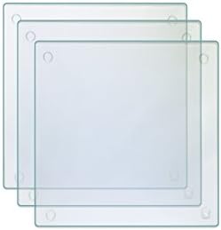 Nonslip Glass Cutting Board Trivet โ 3 PACK 7.75โ x 7.75โ Square Scratch-resistant, Tempered glass