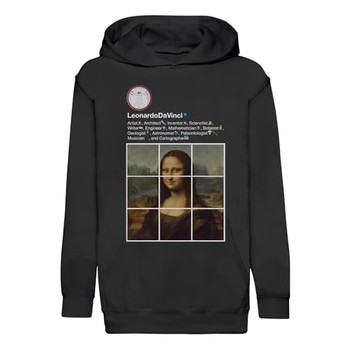 Sweat à capuche enfant Léonard de Vinci et la Joconde geek