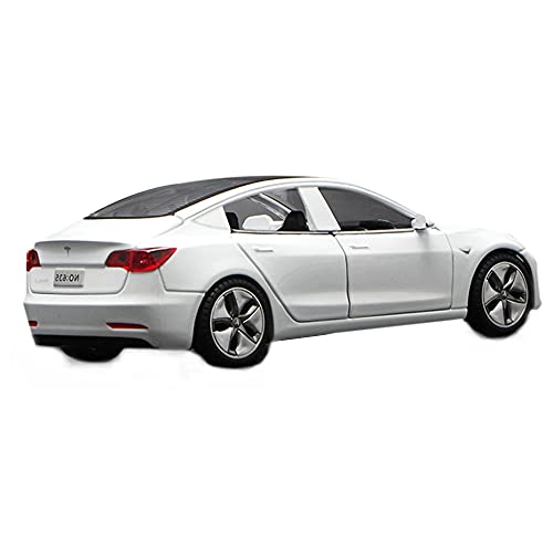 Model 3 Toy Car, 1:32 Zinc Alloy Diecast Car Toys For Kids, Pull Back Collectible Vehicle Toy Door Opening Scale Car Model With Sound And Light, Birthday Gift For Boys Girls 3+ Years Old #TOP4