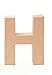 Produktbild Glorex 6 2029 108 - Papp - Buchstabe H, Buchstabe aus brauner Pappe, ca. 17,5 X 5,5 cm groß, zum bemalen und bekleben, für Serviettentechnik und Décopatch, ideal als Dekoration