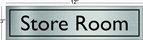 MKSIGN Stainless Steel Self Adhesive STORE ROOM Sign Board Tape For Sticking To Various Surfaces.