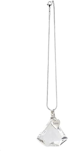 Stiesy Atrapasoles de diamantes transparentes con dijes de corazón de amor, prismas de bola de cristal, atrapasoles colgantes para ventana,