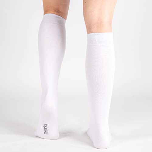 Mysocks Unisex kniekousen lange sokken, van extra fijn gekamd katoen | naadloze teen | zachte latexband - Afbeelding 3