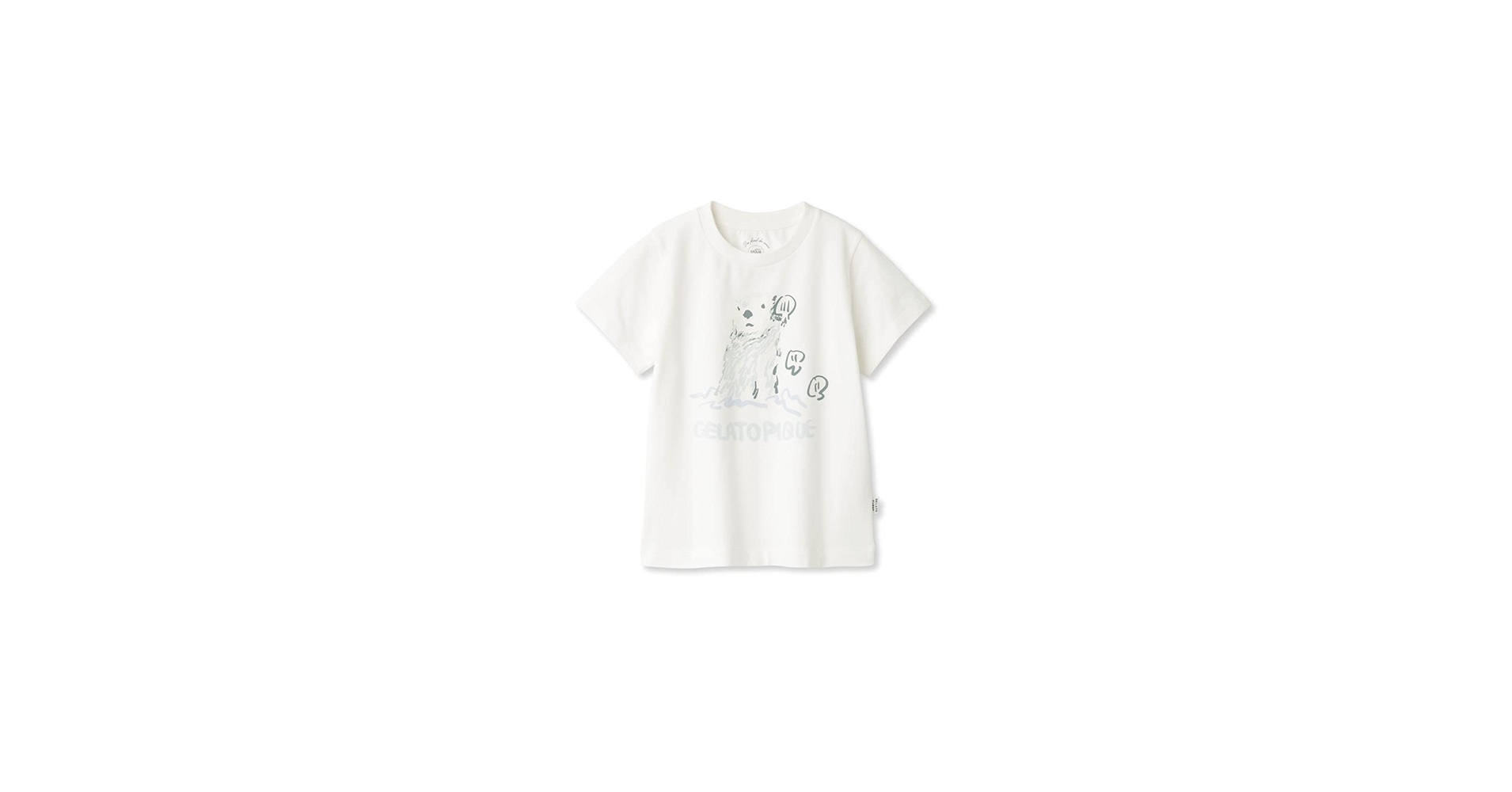 gelato pique キッズ　ラッコ柄Tシャツ　パンツセット　xs 新品 gelato pique】ラッコ Tシャツ×ロングパンツ 上下2点セット