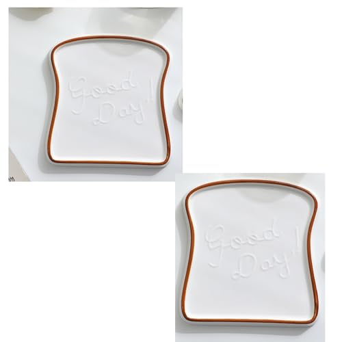 AENZA Piatto Pane in Ceramica Piatti a Forma di Toast
