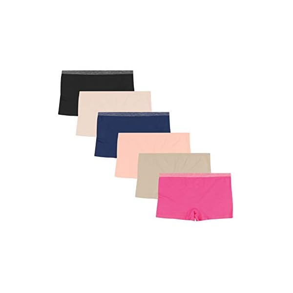 Hanes-Womens-Comfort-Flex-Fit-Seamless-Boyshort-Underwear-6-Pack Hanes Women's Boyshorts Panties Pack, Seamless Underwear for Women, Comfort Flex Fit, Multipack