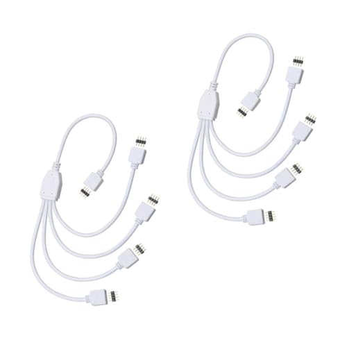 Gadpiparty 2Piezas Conector Divisor LED Pines Rgb de Unidades con Enchufes Instalación Soldadura Personalizar Configuraciones de Iluminación