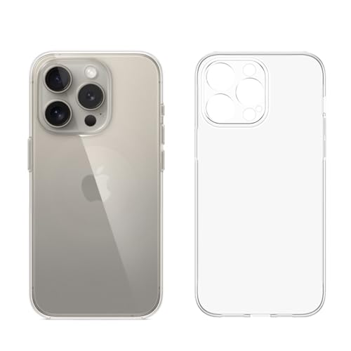 Baseus Premium Clear iPhone 15 Pro Max Hülle, 6,7 Zoll iPhone Back Cover mit voller Kameralinsenabdeckung, Anti-Vergilbung & Slim Crystal iPhone Hülle - Transparent