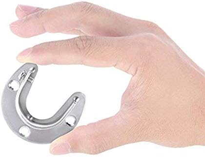 YUEWO U Stainless Steel Closet Pole Sockets- Closet Rod End Supports, Flange Set Rod Holder With Screws For Closet Curtain (U Shaped)