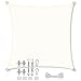 Produktbild Vivanutria aguasol Sonnensegel Quadrat 3 x 3 m + GRATIS (!) Befestigungsmaterial | Farbe Creme | für Garten, Balkon & Terrasse | Sonnenschutz | Wetterschutz | wasserabweisend | PES | Polyester