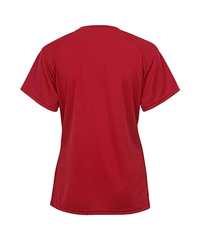 Badger 2162 B-Core Girls Performance Solid Color Lap V-Neck Tee3