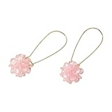 New 2026 2Pc Women's Fashion Trend DIY Pearl Petal Ball Earrings Outdoor Travel Carnival Banquet Party Holiday Dressing Gifts Jewelry Accessories Creative Gift
