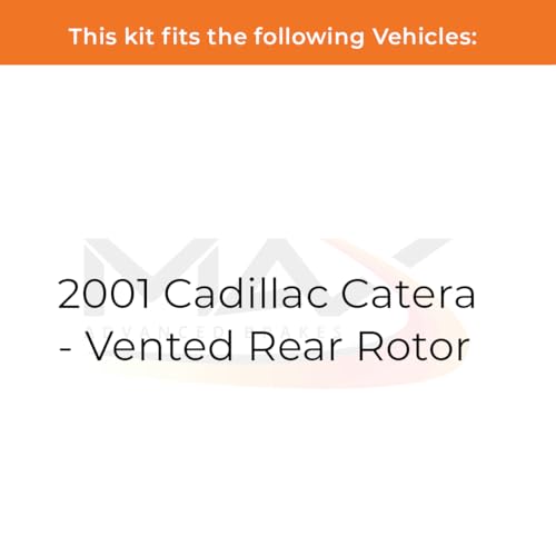 Image of Max Advanced Brakes Front & Rear Brake Kit Compatible With 2001 Cadillac Catera w /Vented Rear Rotor Replacement Premium OE Disc Brake Rotors and Ceramic Brake Pads